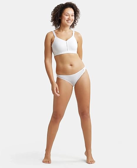 Jockey ES27 Women’s Wirefree Minimizer Cotton Bra – Full Coverage with Broad Wings